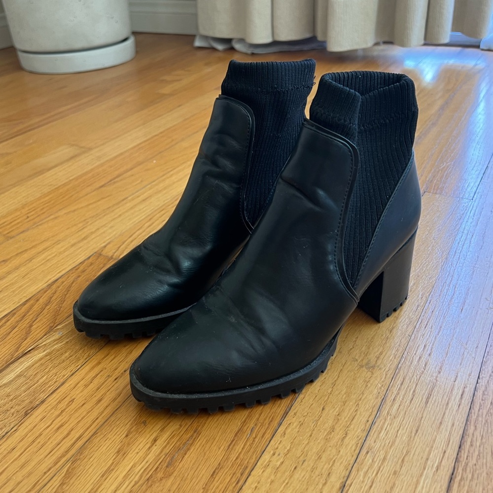 Zara heeled sock booties